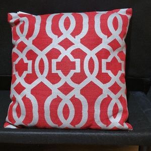 NWT 17x17 Red Throw Pillow